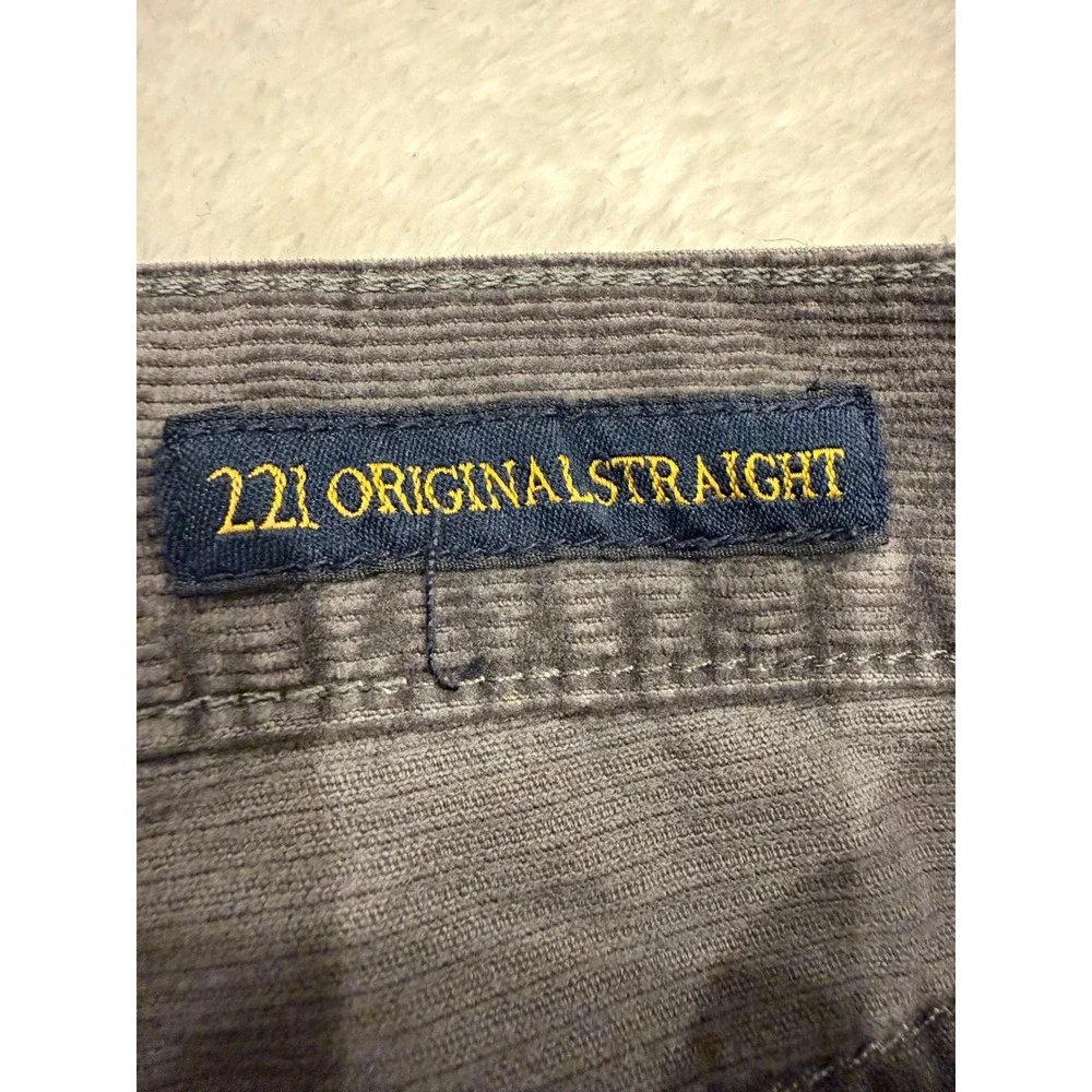 Lucky Brand 221 Original Straight Corduroy Pants Mens 36x30 Charcoal Grey